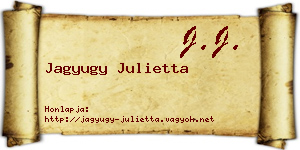 Jagyugy Julietta névjegykártya